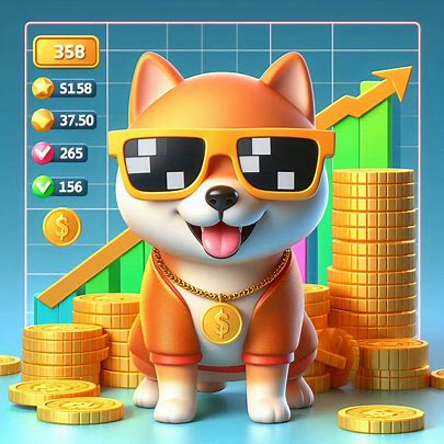 Shiba Inu dog illustration of meme coin staking